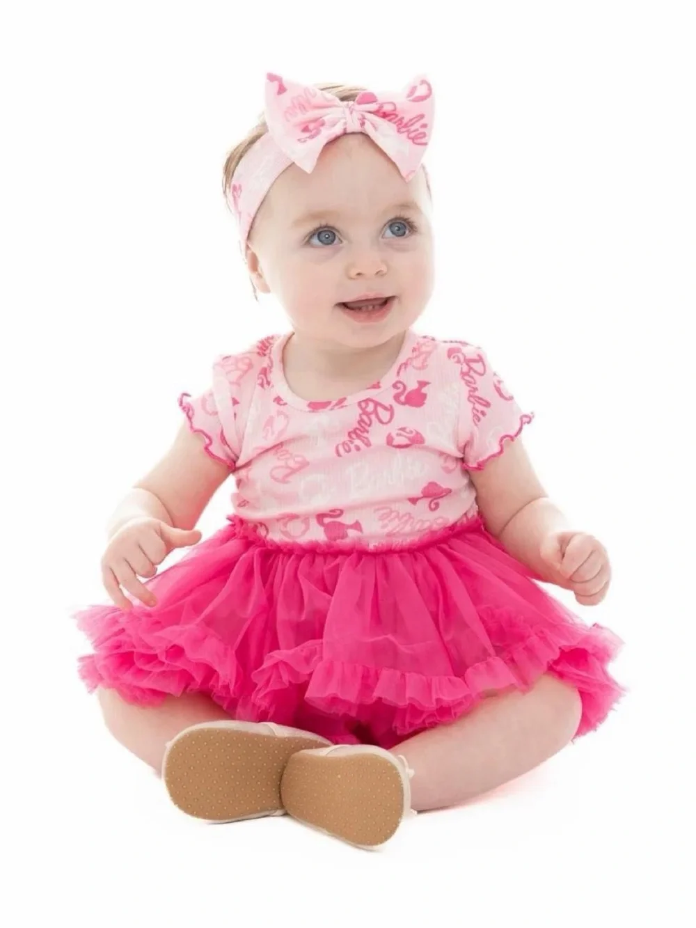 Barbie Baby Girl Tutu Dress With Bow Headband